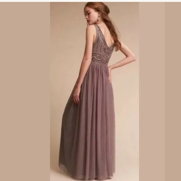 New Anthropologie BHLDN Sterling Gown Maxi Dress - Picture 3 of 7